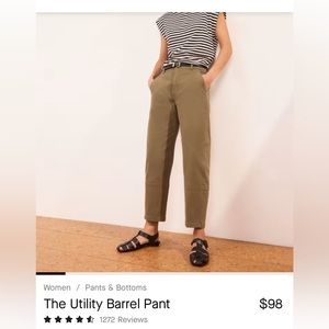 Everlane Utility Barrel Pant - New with Tags